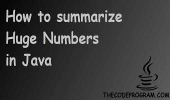 How to summarize Huge Numbers in Java