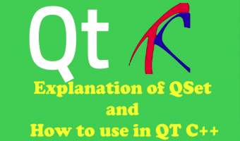 Explanation of QSet and How to use in QT C++