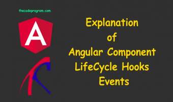 Explanation of Angular Component LifeCycle Hooks and Events