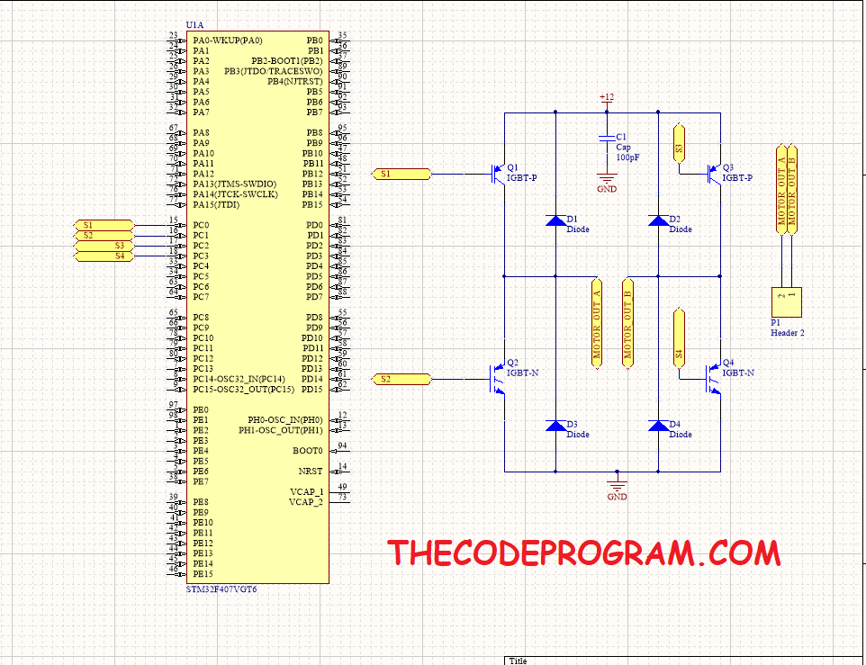 Altium Stm32F407 H-Bridge Basic Schematic