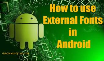 How to use External Fonts in Android