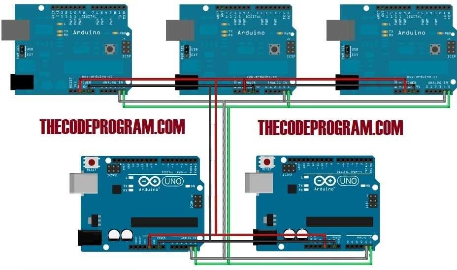 Connect Five Arduinos On Same I2C Bus