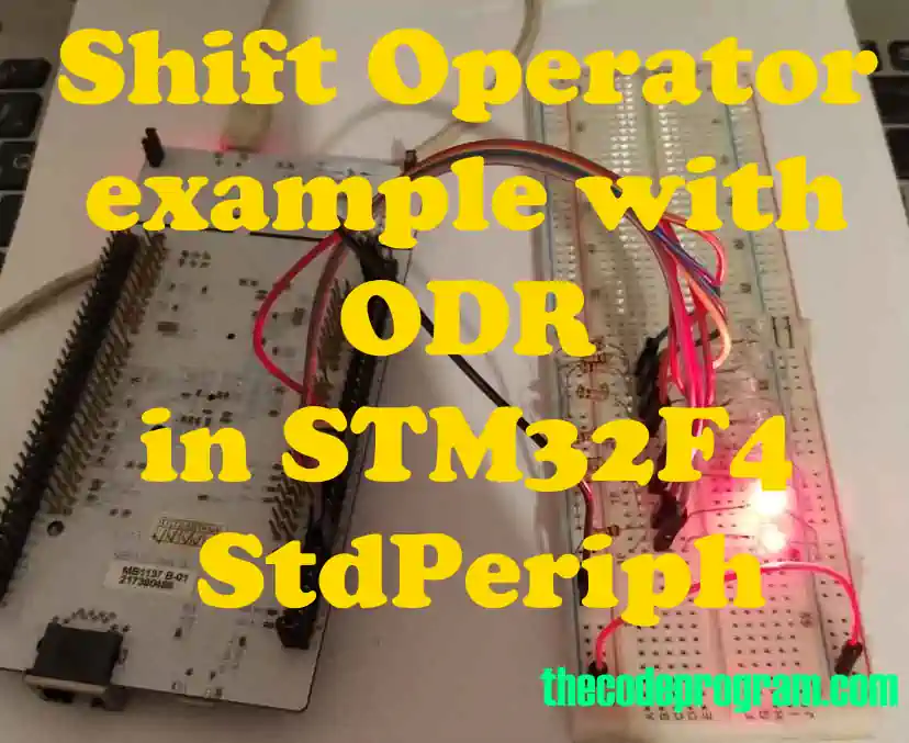 Shift Operator example with ODR in STM32F4 StdPeriph