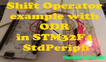 Shift Operator example with ODR in STM32F4 StdPeriph