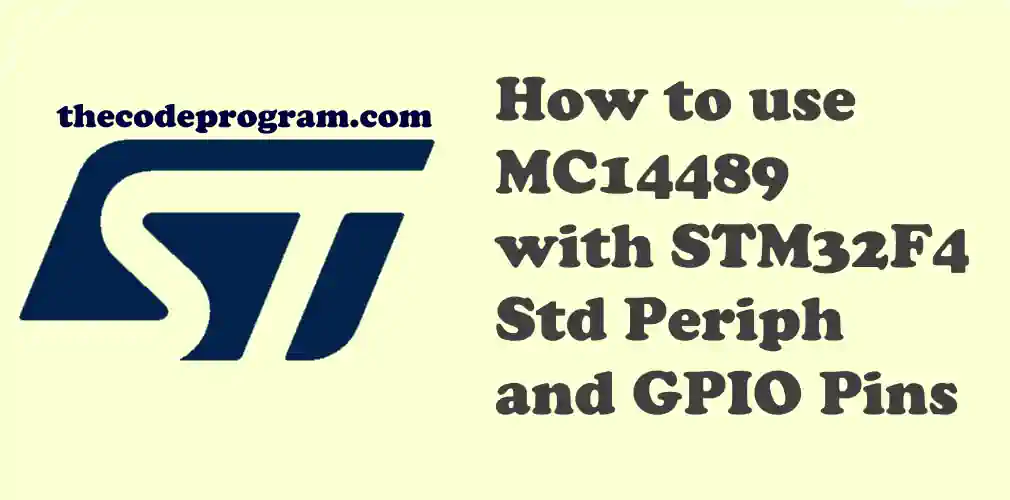 How to use MC14489 with STM32F4 Std Periph and GPIO Pins
